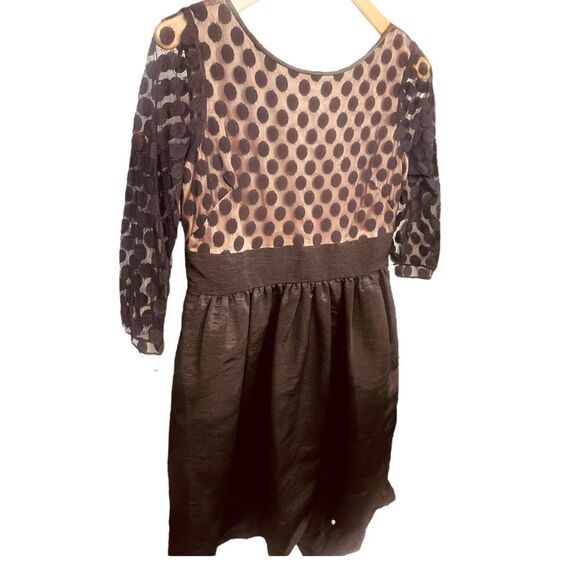 Eliza J | Polka Dot Mesh Overlay Party Dress with Sheer Sleeves Size 10 | EUC - Picture 6 of 15